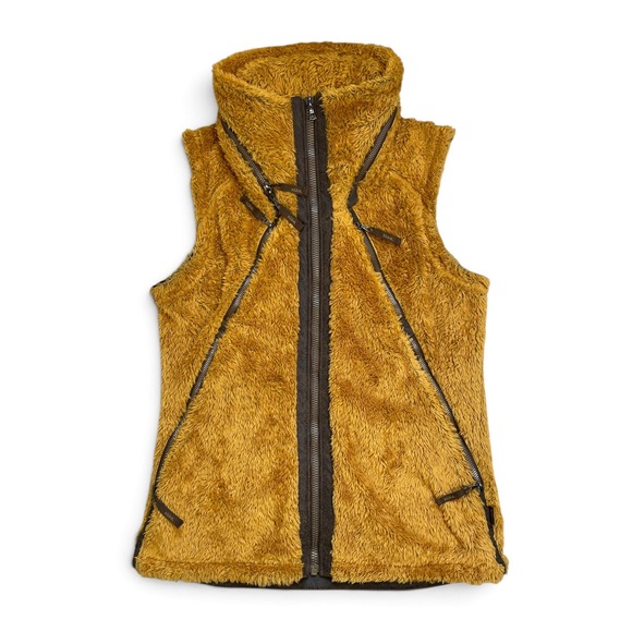 Kuhl Jackets & Blazers - Kuhl Flight Vest M Gold Mustard High Pile Italian Fleece Sherpa Hooded Gilet